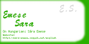 emese sara business card