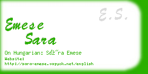 emese sara business card